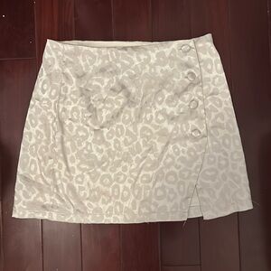 Forever 21, S, Cream, Women’s Mini Skirt, Satin